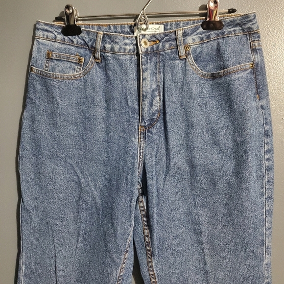 Coldwater Creek Straight Leg Womens Jeans Medium Wash Size 10P - Picture 2 of 7